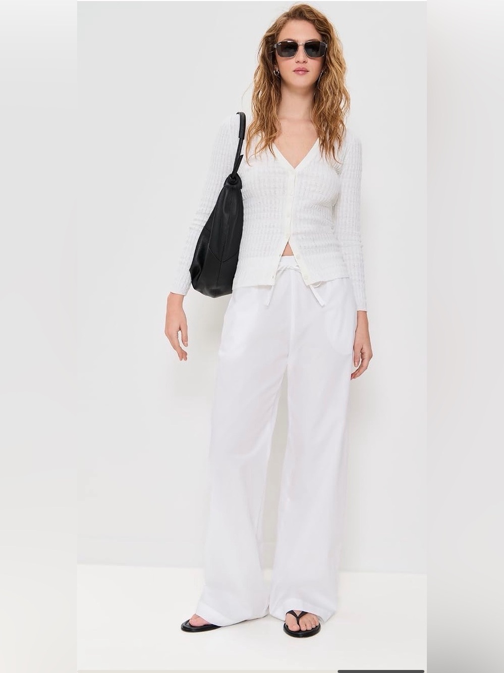 Enza Costa Poplin Resort Pants in White XS/0 - Picture 2 of 8